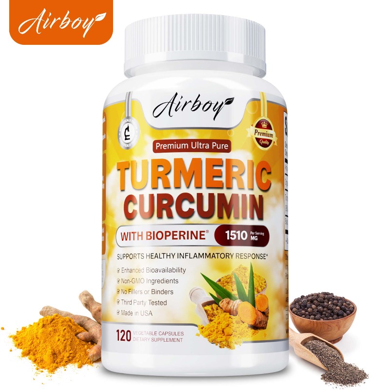 Turmeric Curcumin Capsule - แคปซูลขมิ้นเคอร์คูมิน - ส่งเสริมการย่อยและการดูดซึม บำรุงสุขภาพข้อต่อ ช่วยเพิ่มความคล่องตัว เสริมสร้างภูมิคุ้มกัน